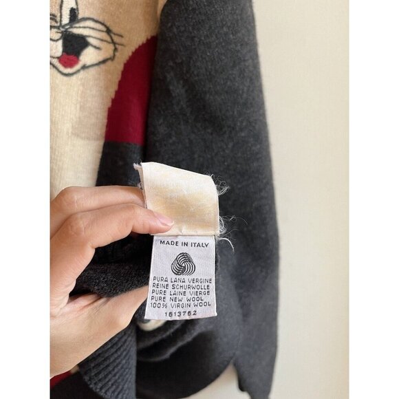 Iceberg Sweater Vintage 1996 Wool Mens ‘Bugs bunny’ Sz. XXL Knitwear - Picture 8 of 12
